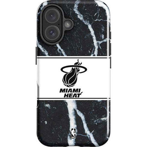 NBA Miami Heat Marble iPhone 16 Impact Case