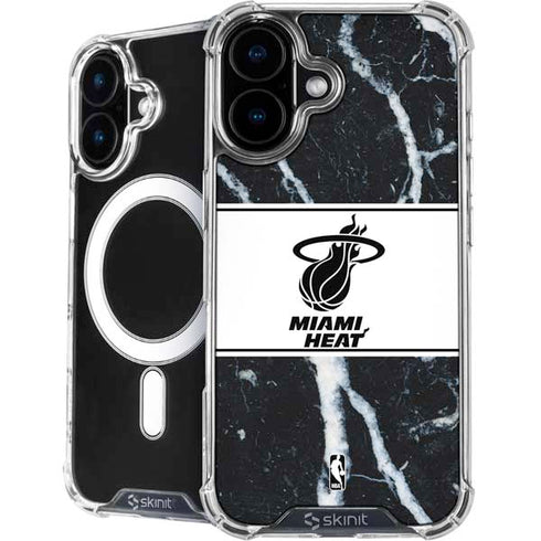 NBA Miami Heat Marble iPhone 16 MagSafe Case