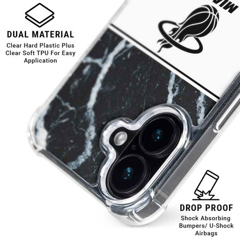 NBA Miami Heat Marble iPhone 16 MagSafe Case