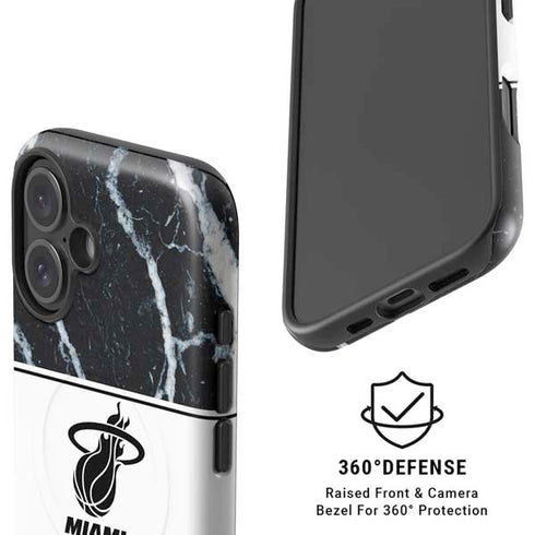 NBA Miami Heat Marble iPhone 16 Magsafe Impact Case