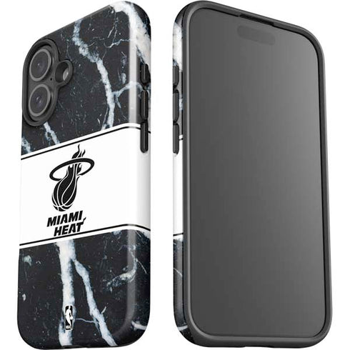 NBA Miami Heat Marble iPhone 16 Plus Impact Case