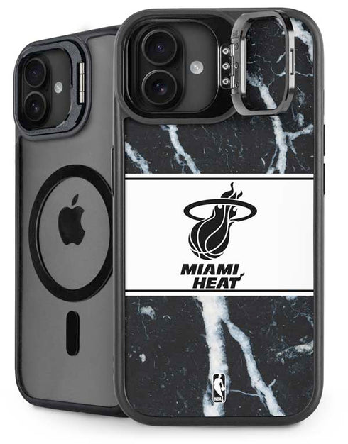NBA Miami Heat Marble iPhone 16 Plus Kickstand Case