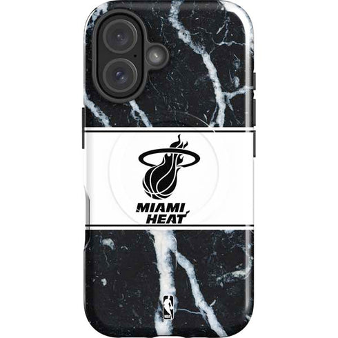 NBA Miami Heat Marble iPhone 16 Plus Magsafe Impact Case
