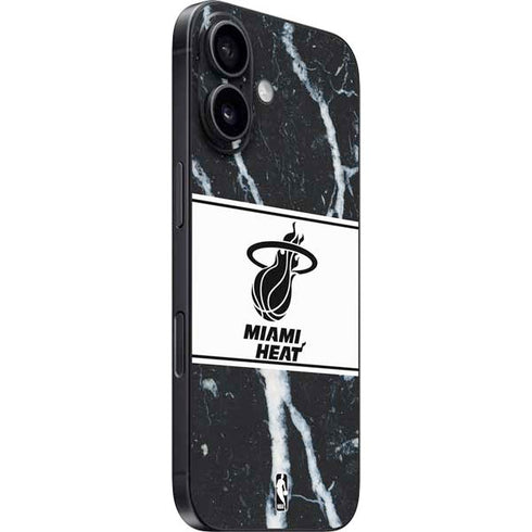NBA Miami Heat Marble iPhone 16 Plus Skin