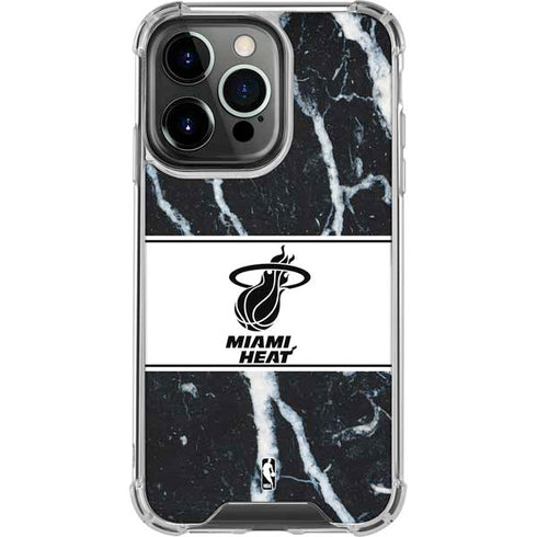 NBA Miami Heat Marble iPhone 16 Pro Clear Case