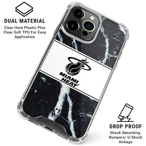 NBA Miami Heat Marble iPhone 16 Pro Clear Case