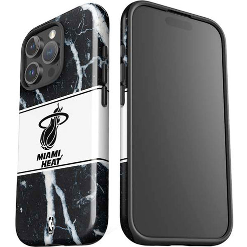 NBA Miami Heat Marble iPhone 16 Pro Impact Case