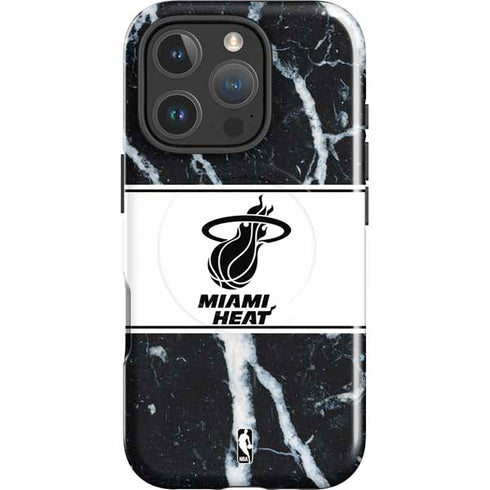 NBA Miami Heat Marble iPhone 16 Pro Max Magsafe Impact Case