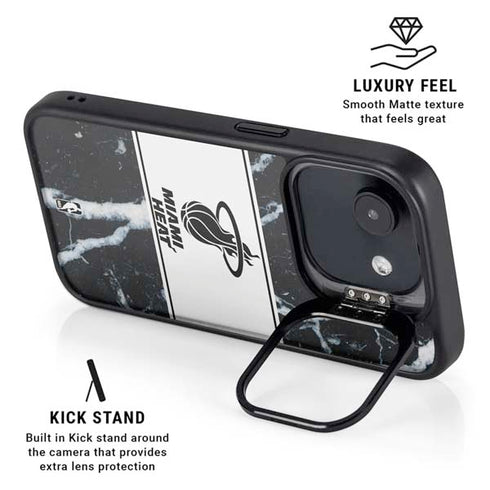 NBA Miami Heat Marble iPhone 16e Kickstand Case