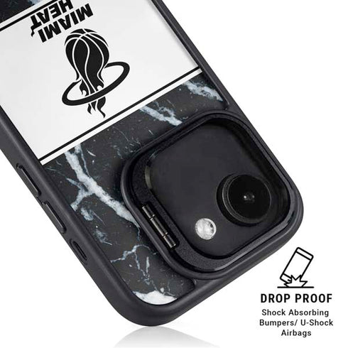 NBA Miami Heat Marble iPhone 16e Kickstand Case
