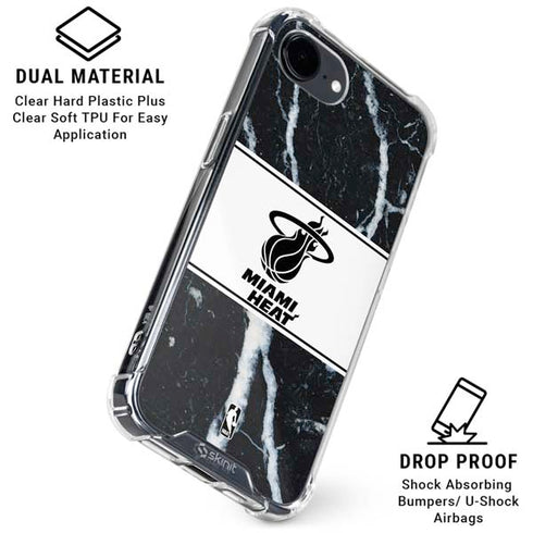 NBA Miami Heat Marble iPhone 16e Clear Case