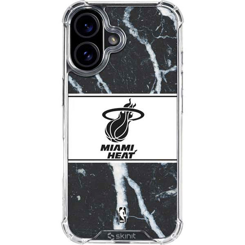 NBA Miami Heat Marble iPhone 17 Clear Case