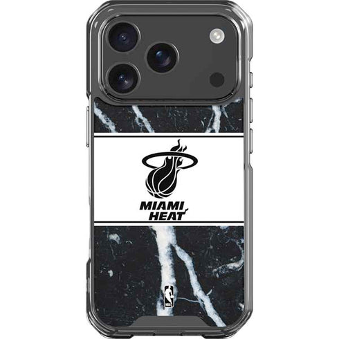 NBA Miami Heat Marble iPhone 18 Pro Clear Case