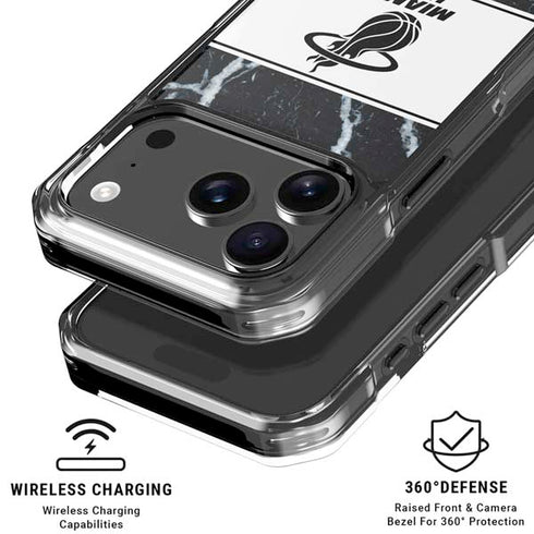 NBA Miami Heat Marble iPhone 18 Pro Clear Case