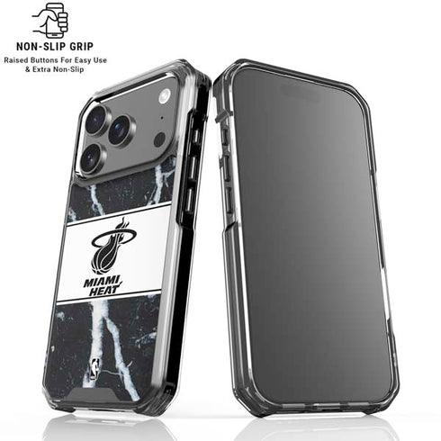 NBA Miami Heat Marble iPhone 18 Pro Clear Case