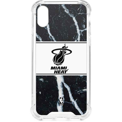 NBA Miami Heat Marble iPhone XS Clear Case