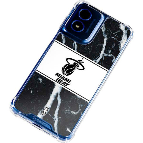 NBA Miami Heat Marble Moto G 5G (2024) Clear Case