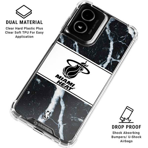 NBA Miami Heat Marble Moto G Power 5G (2024) Clear Case