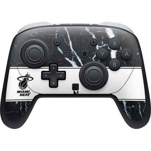 NBA Miami Heat Marble Nintendo Switch 2 (2025) Pro Controller Skin