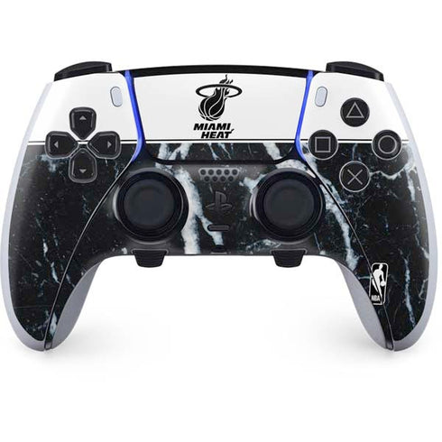 NBA Miami Heat Marble PS5 DualSense Edge Pro Controller Skin