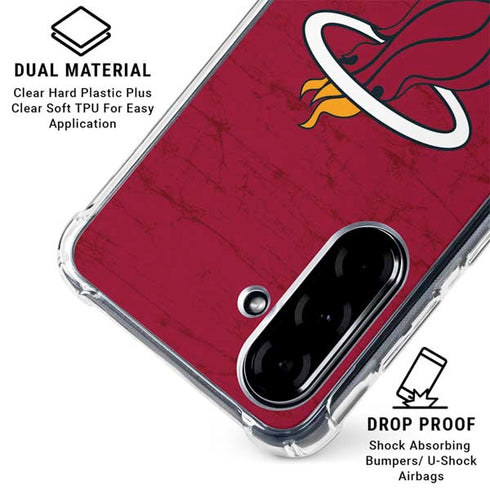 NBA Miami Heat Red Primary Logo Galaxy A36 5G Clear Case