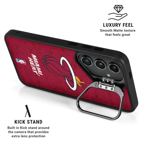 NBA Miami Heat Red Primary Logo Galaxy S25 Kickstand Case