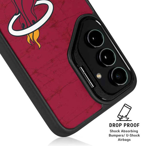 NBA Miami Heat Red Primary Logo Galaxy S25 Kickstand Case