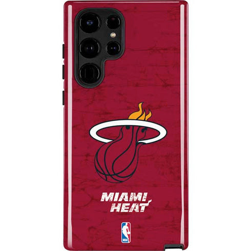 NBA Miami Heat Red Primary Logo Galaxy S25 Ultra Impact Case