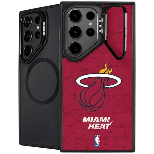 NBA Miami Heat Red Primary Logo Galaxy S25 Ultra Kickstand Case