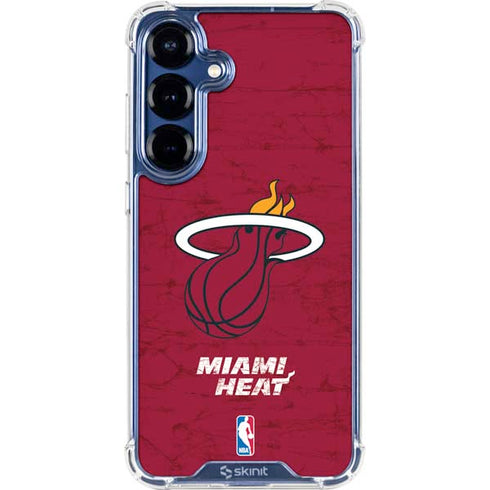 NBA Miami Heat Red Primary Logo Galaxy S25 Clear Case