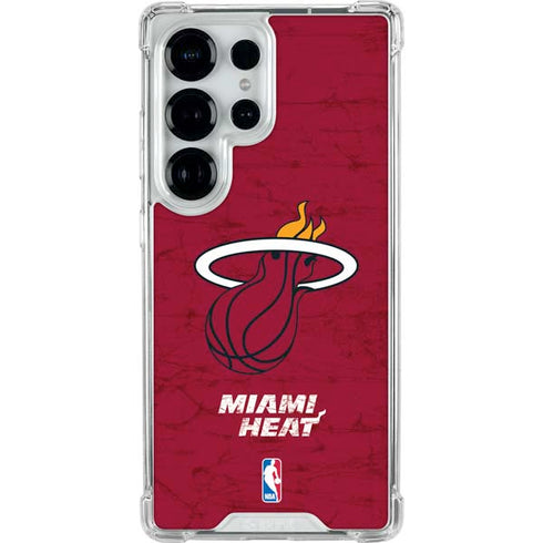 NBA Miami Heat Red Primary Logo Galaxy S25 Ultra Clear Case