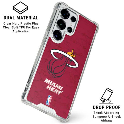 NBA Miami Heat Red Primary Logo Galaxy S25 Ultra Clear Case