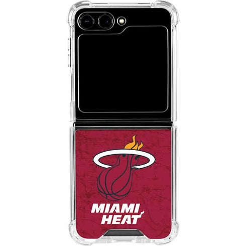 NBA Miami Heat Red Primary Logo Galaxy Z Flip6 Clear Case