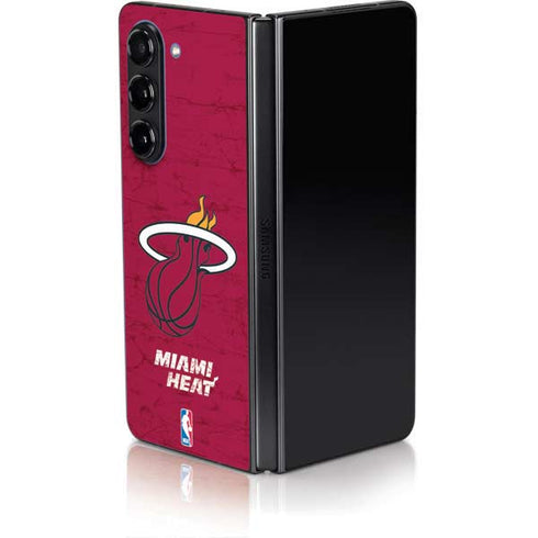 NBA Miami Heat Red Primary Logo Galaxy Z Fold5 5G Skin