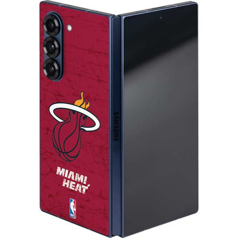 NBA Miami Heat Red Primary Logo Galaxy Z Fold6 Skin