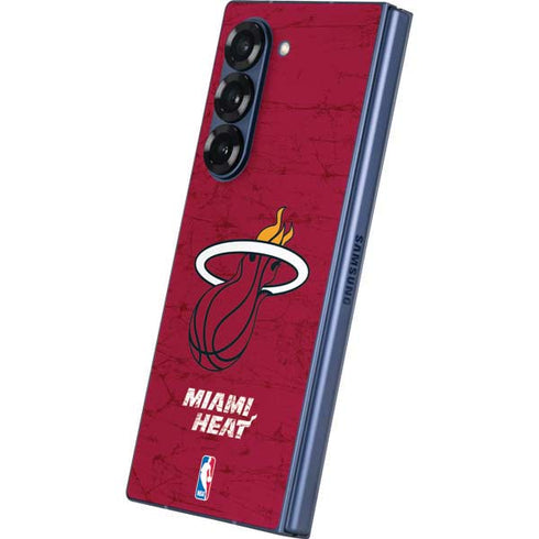 NBA Miami Heat Red Primary Logo Galaxy Z Fold6 Skin