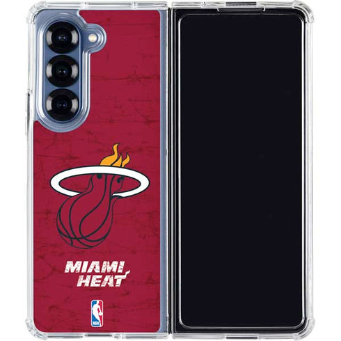NBA Miami Heat Red Primary Logo Galaxy Z Fold7 Clear Case