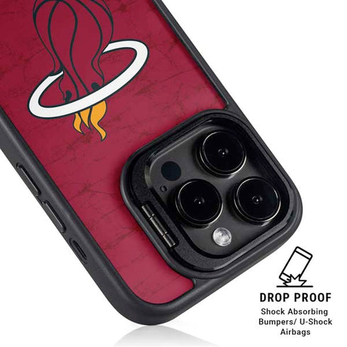 NBA Miami Heat Red Primary Logo iPhone 14 Pro Kickstand Case