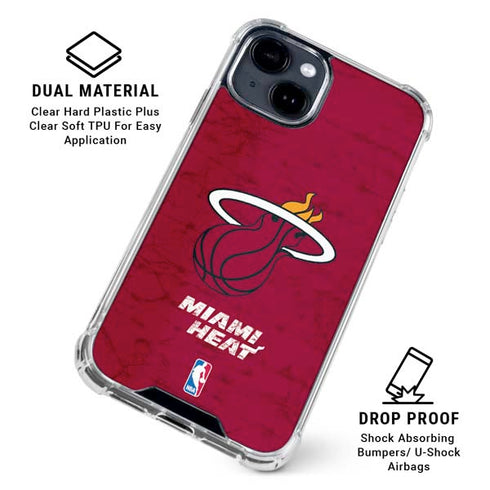NBA Miami Heat Red Primary Logo iPhone 15 Clear Case