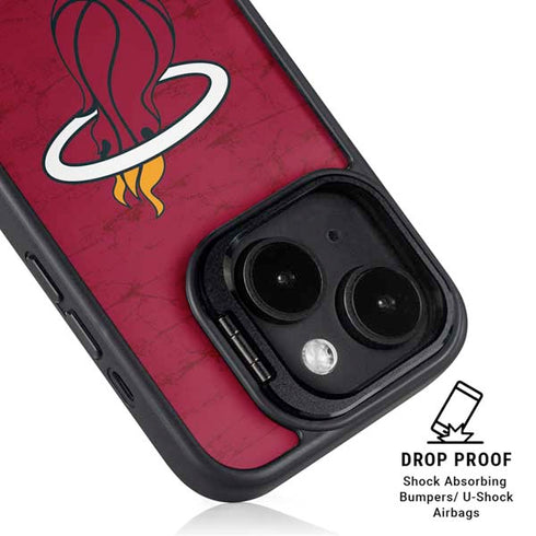NBA Miami Heat Red Primary Logo iPhone 15 Kickstand Case