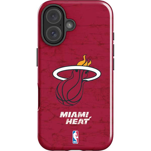 NBA Miami Heat Red Primary Logo iPhone 16 Plus Impact Case