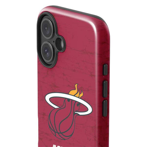 NBA Miami Heat Red Primary Logo iPhone 16 Plus Impact Case