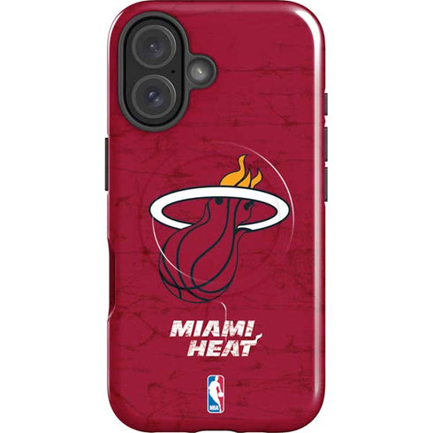 NBA Miami Heat Red Primary Logo iPhone 16 Plus Magsafe Impact Case