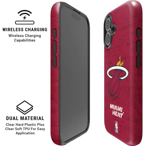 NBA Miami Heat Red Primary Logo iPhone 16 Plus Magsafe Impact Case
