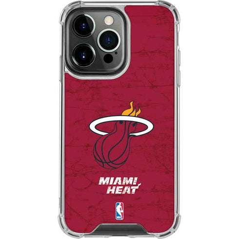 NBA Miami Heat Red Primary Logo iPhone 16 Pro Clear Case