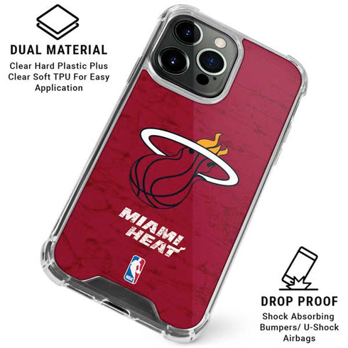 NBA Miami Heat Red Primary Logo iPhone 16 Pro Clear Case