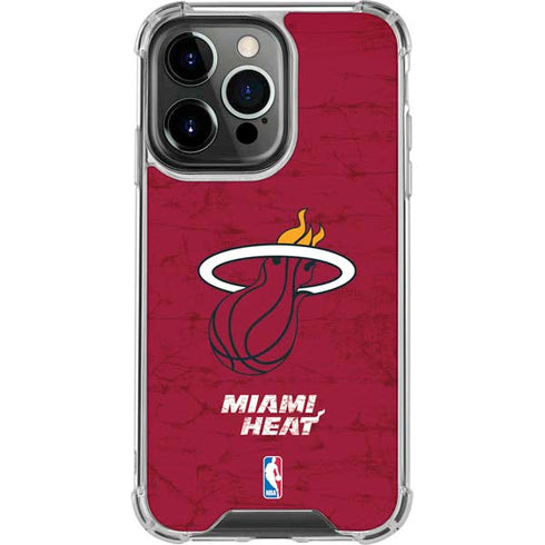 NBA Miami Heat Red Primary Logo iPhone 16 Pro Max Clear Case