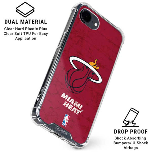 NBA Miami Heat Red Primary Logo iPhone 16e Clear Case