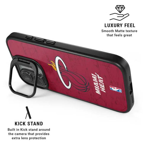 NBA Miami Heat Red Primary Logo iPhone 17 Kickstand Case