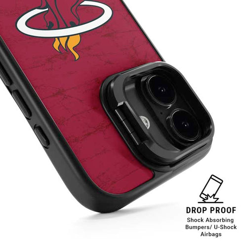 NBA Miami Heat Red Primary Logo iPhone 17 Kickstand Case